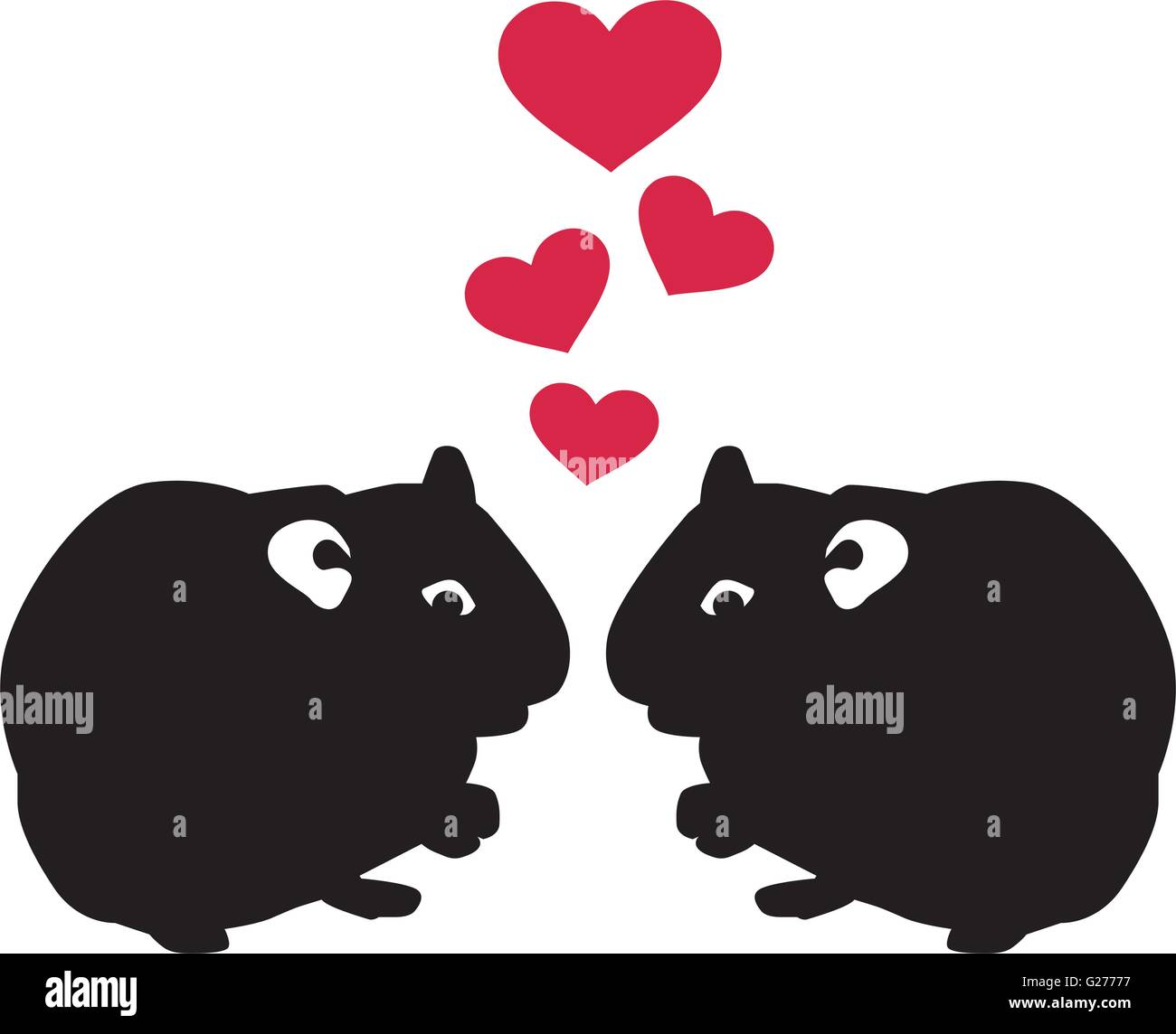 Two Hamster in love Stock Vector Image & Art - Alamy