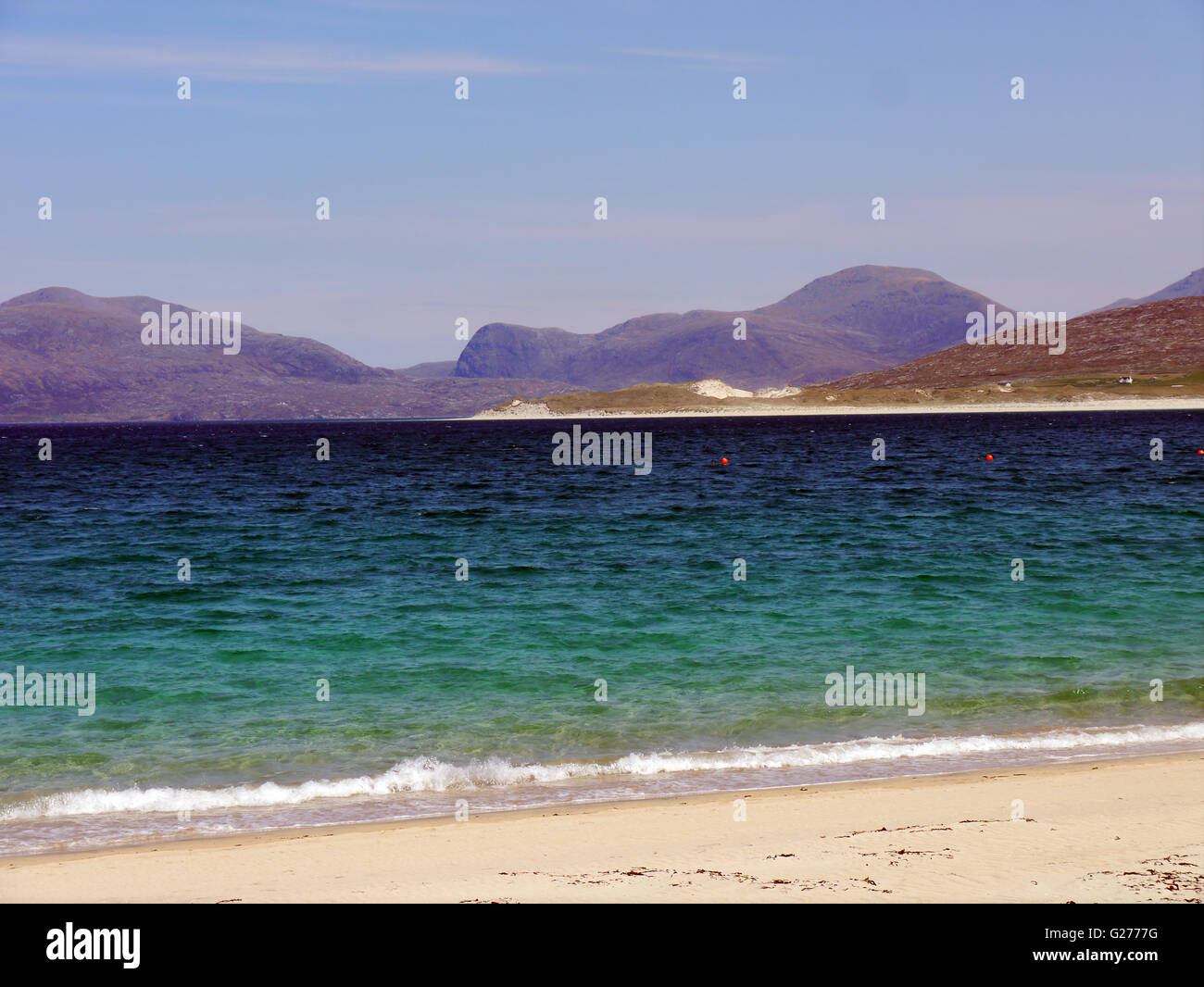 Traigh Niosaboist (Horgabost  Beach) on Northwestern Coastline of South Harris, Outer Hebrides,Western Isles, Scotland UK. Stock Photo
