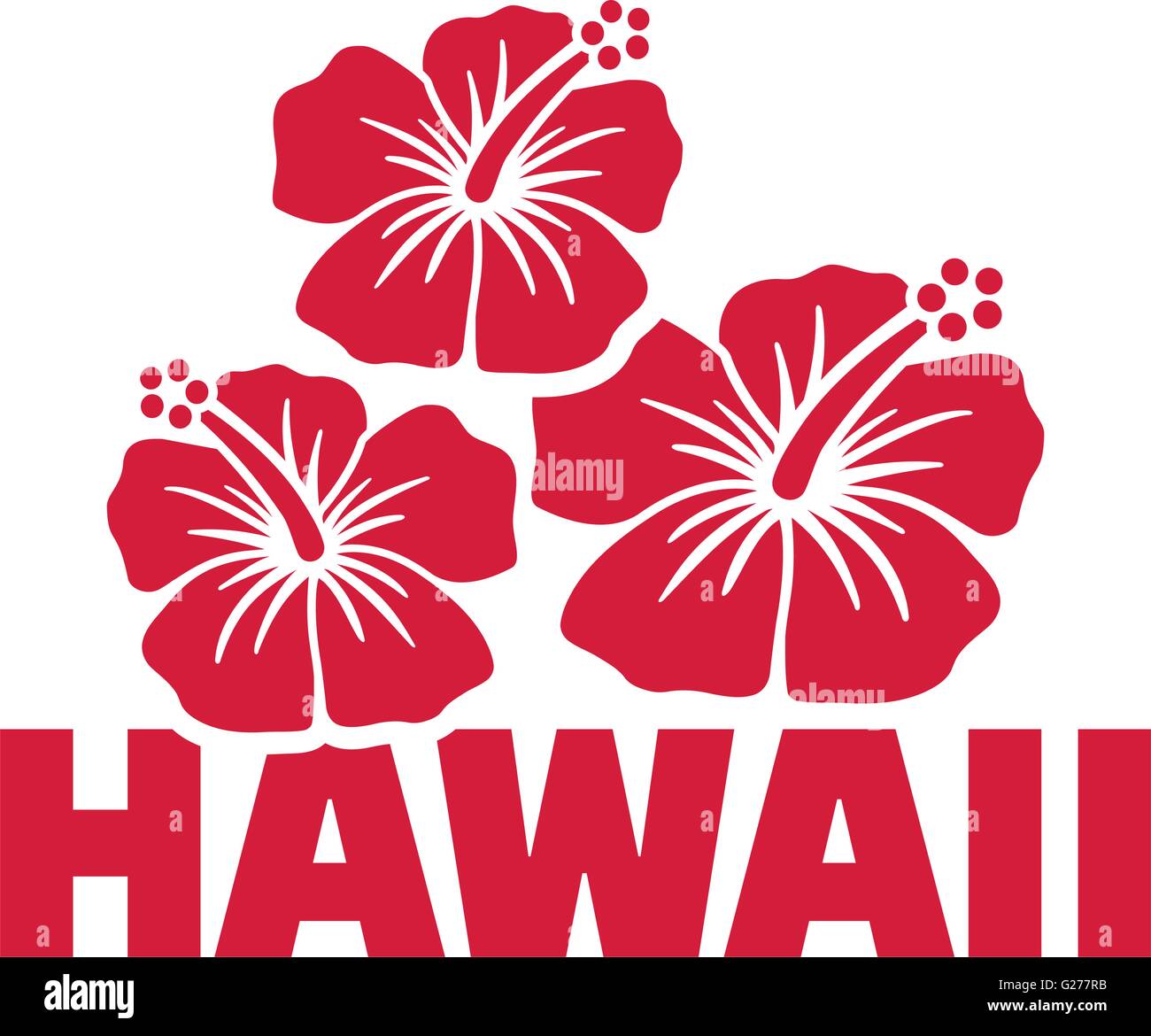 Hawaii word with hibiscus flowers Stock Vector Image & Art Alamy