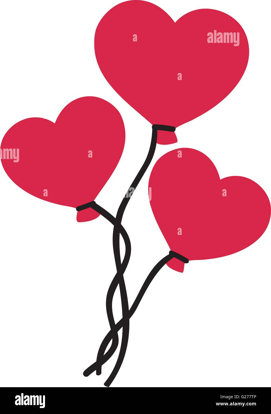 Three Heart balloons Stock Vector Image & Art - Alamy