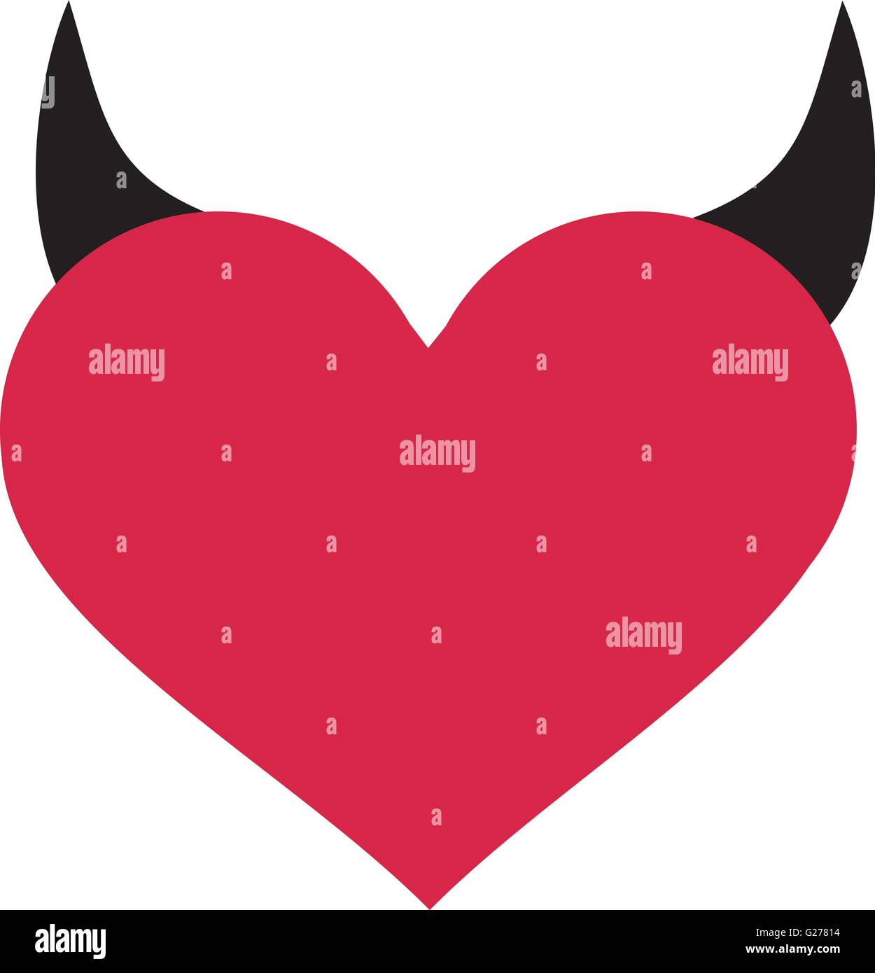 heart-with-devil-horns-stock-vector-image-art-alamy