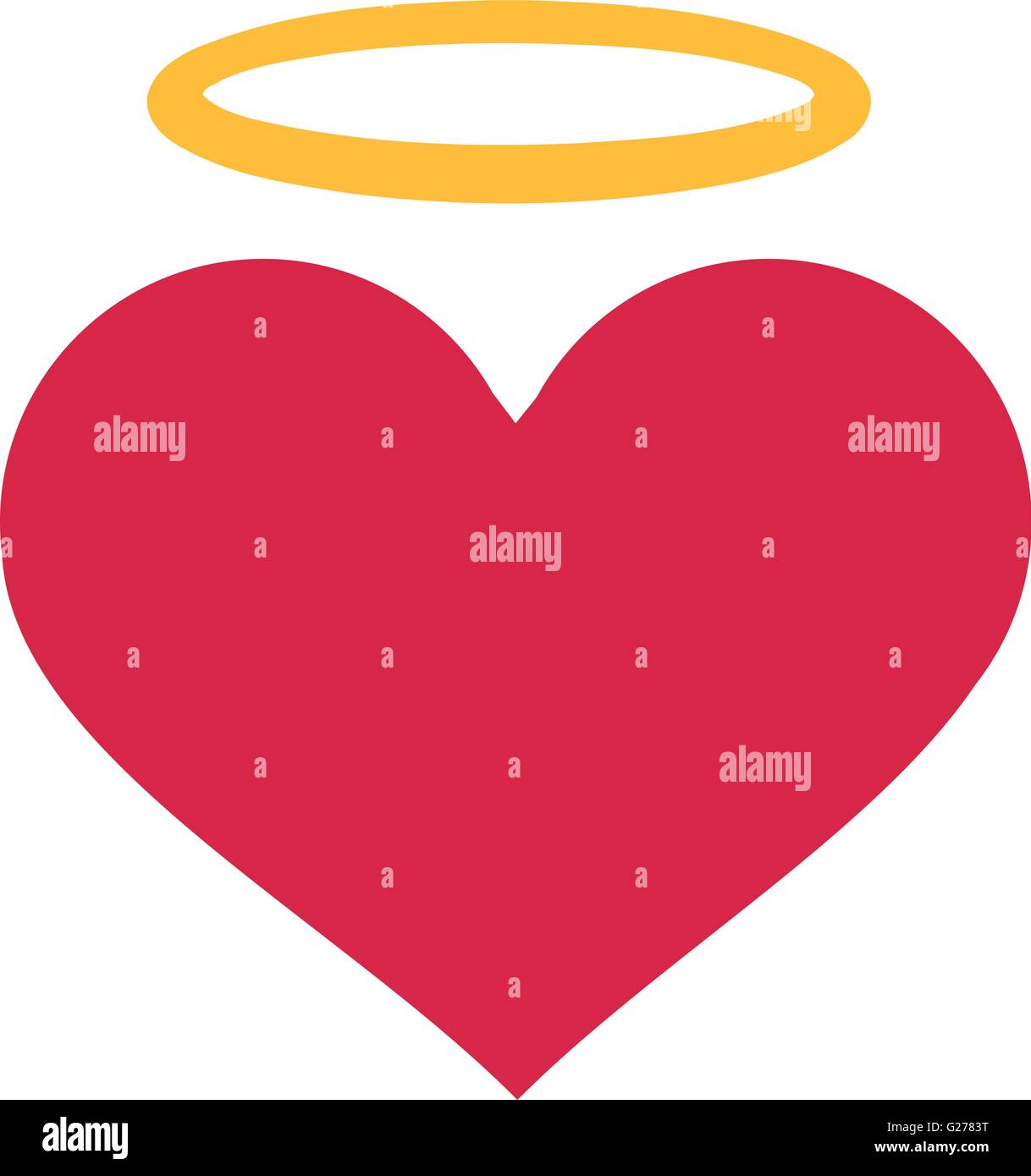 Heart with halo Stock Vector