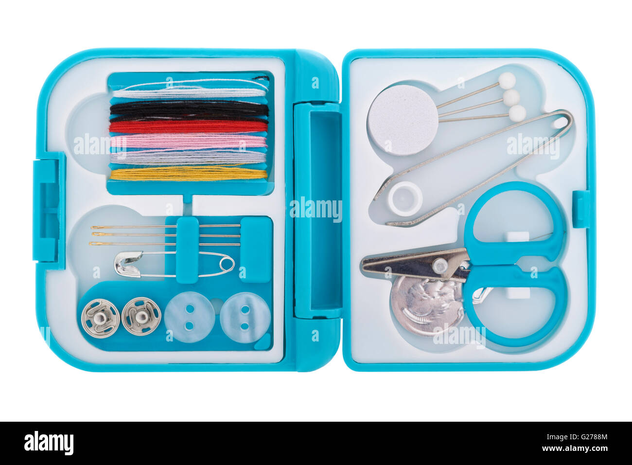 Compact Travel Sewing Kit - White