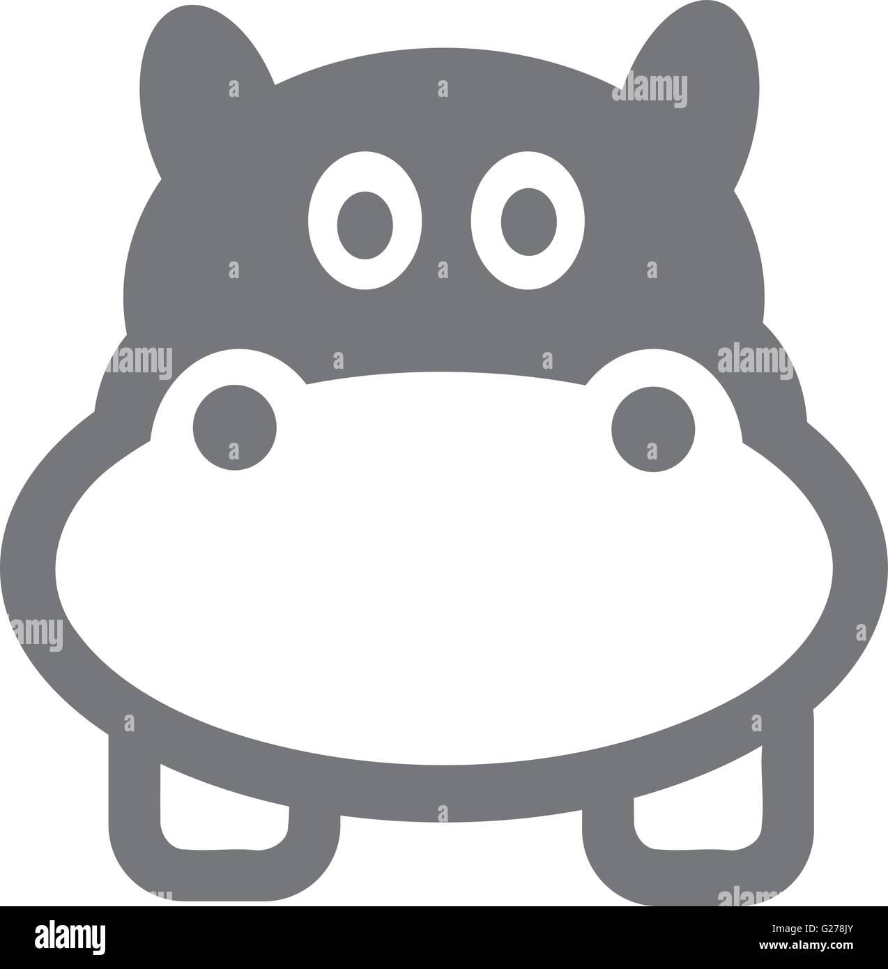 Cartoon Hippo Head Stock Vector Image & Art Alamy