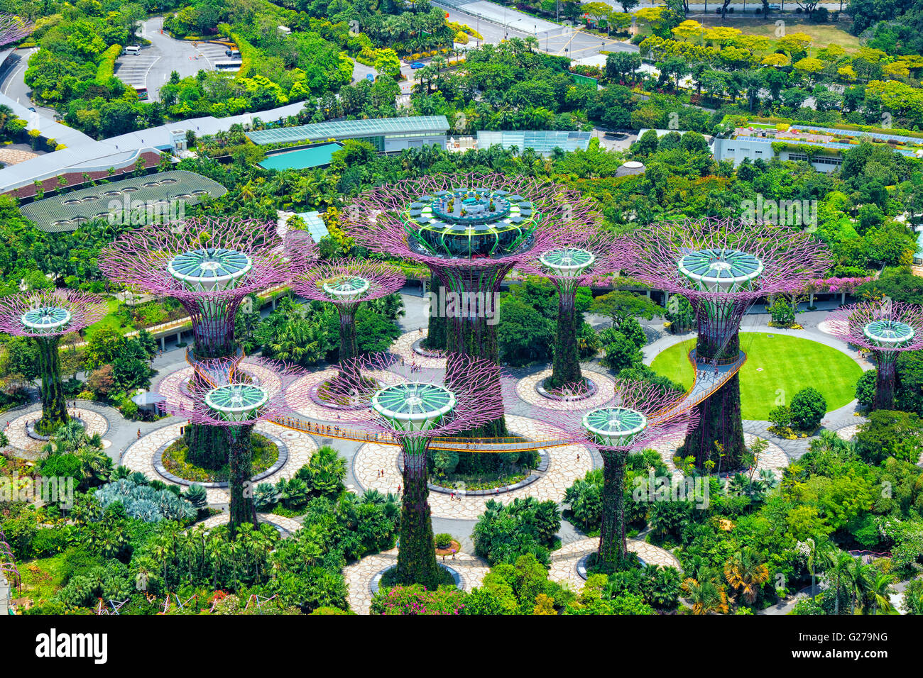 The Gardens by the bay in Singapore Stock Photo