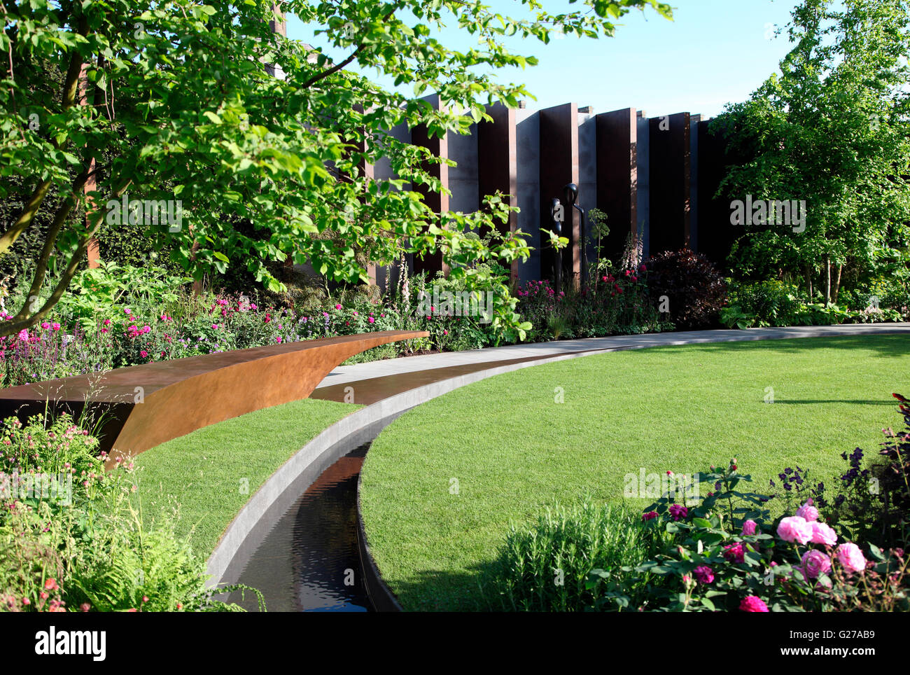 The Chelsea Barracks Garden by Jo Thompson, RHS Chelsea Flower Show 2016 Stock Photo