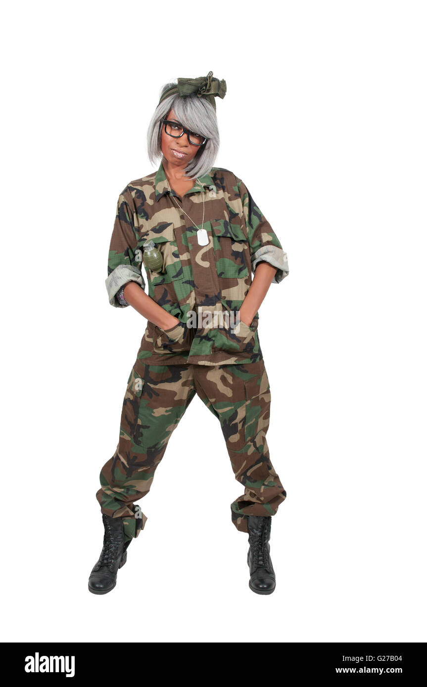 Woman girl soldier hi-res stock photography and images - Alamy