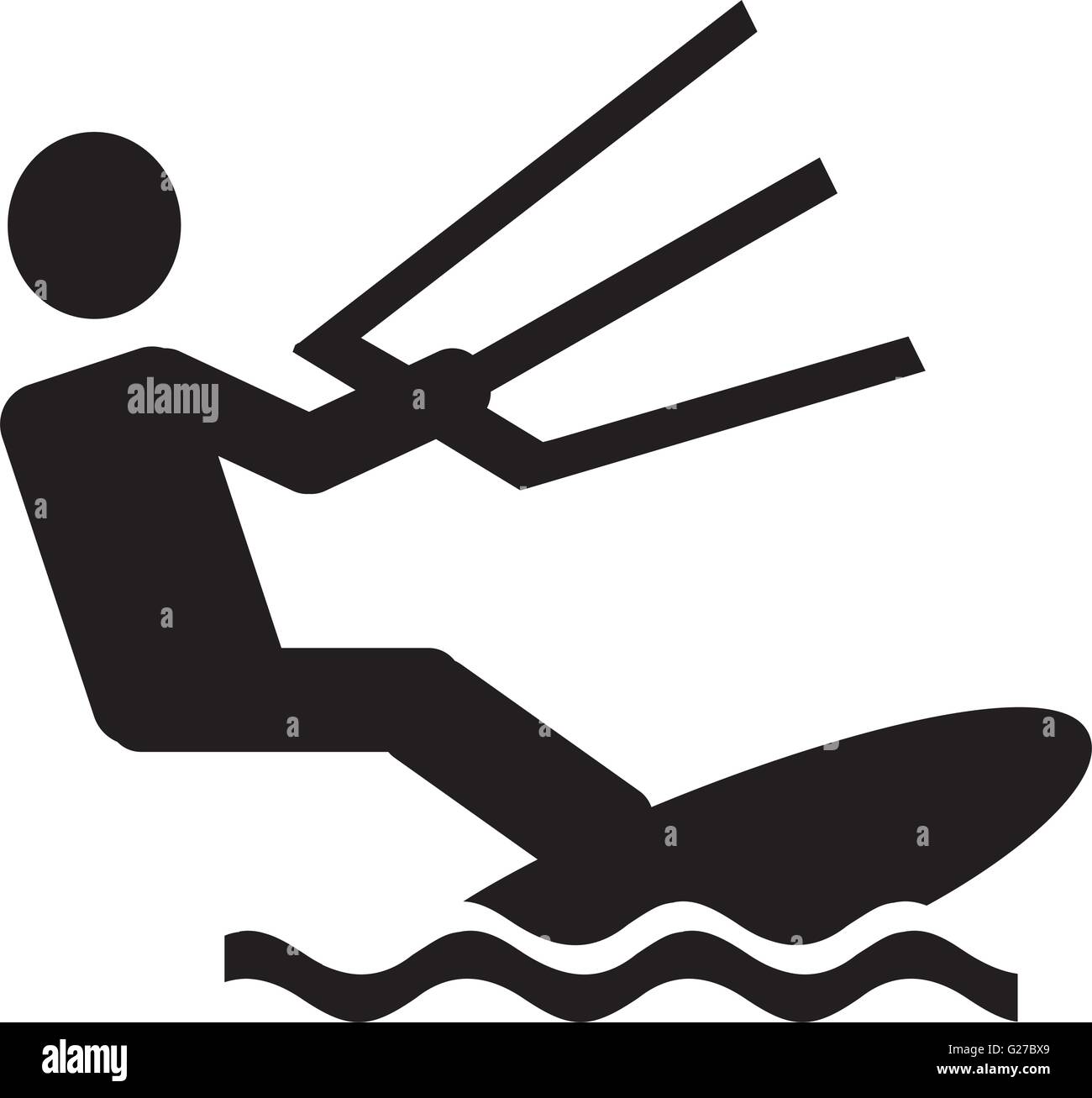 Kiteboarding silhouette Stock Vector Images - Alamy