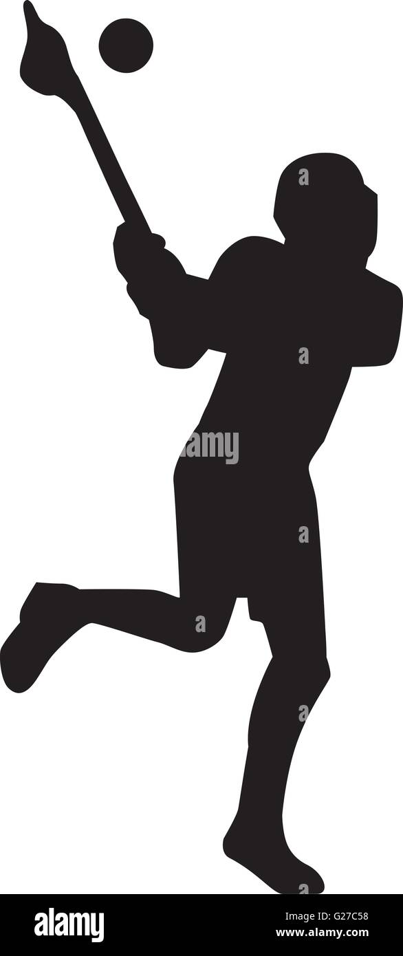 Lacrosse Player Silhouette Stock Vector Image & Art - Alamy