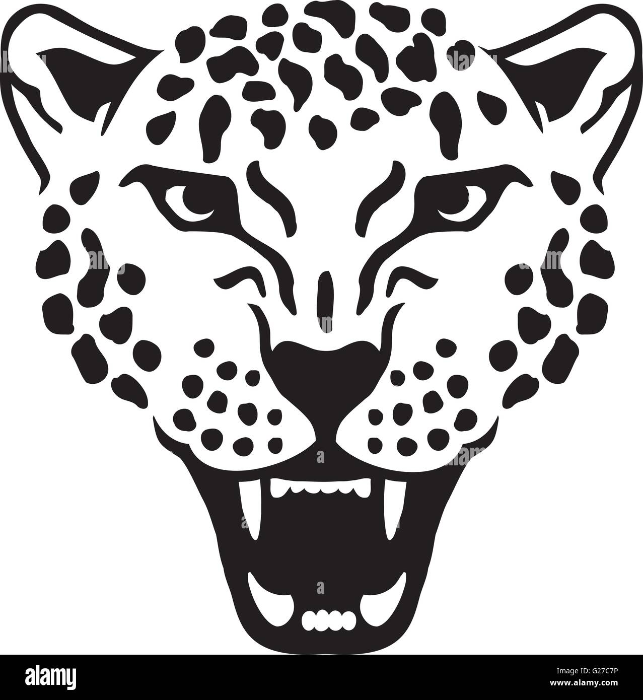 Angry leopard gepard head Stock Vector Image & Art - Alamy