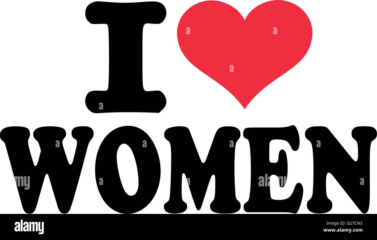I love women Stock Vector Image & Art Alamy