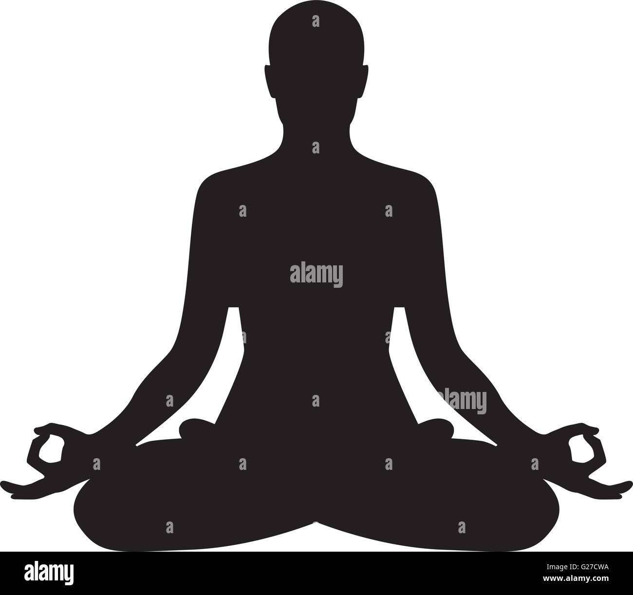 Meditation relaxation silhouette Stock Vector Image & Art - Alamy