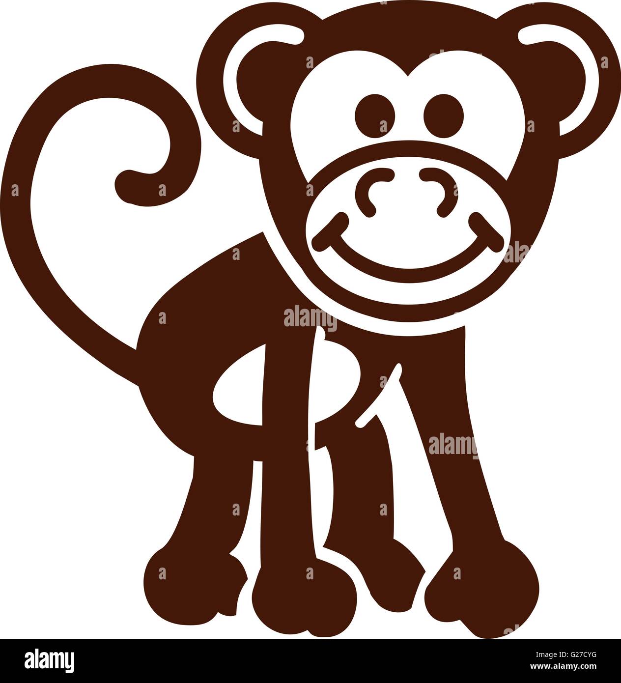 Cute cartoon monkey Stock Vector Image & Art - Alamy