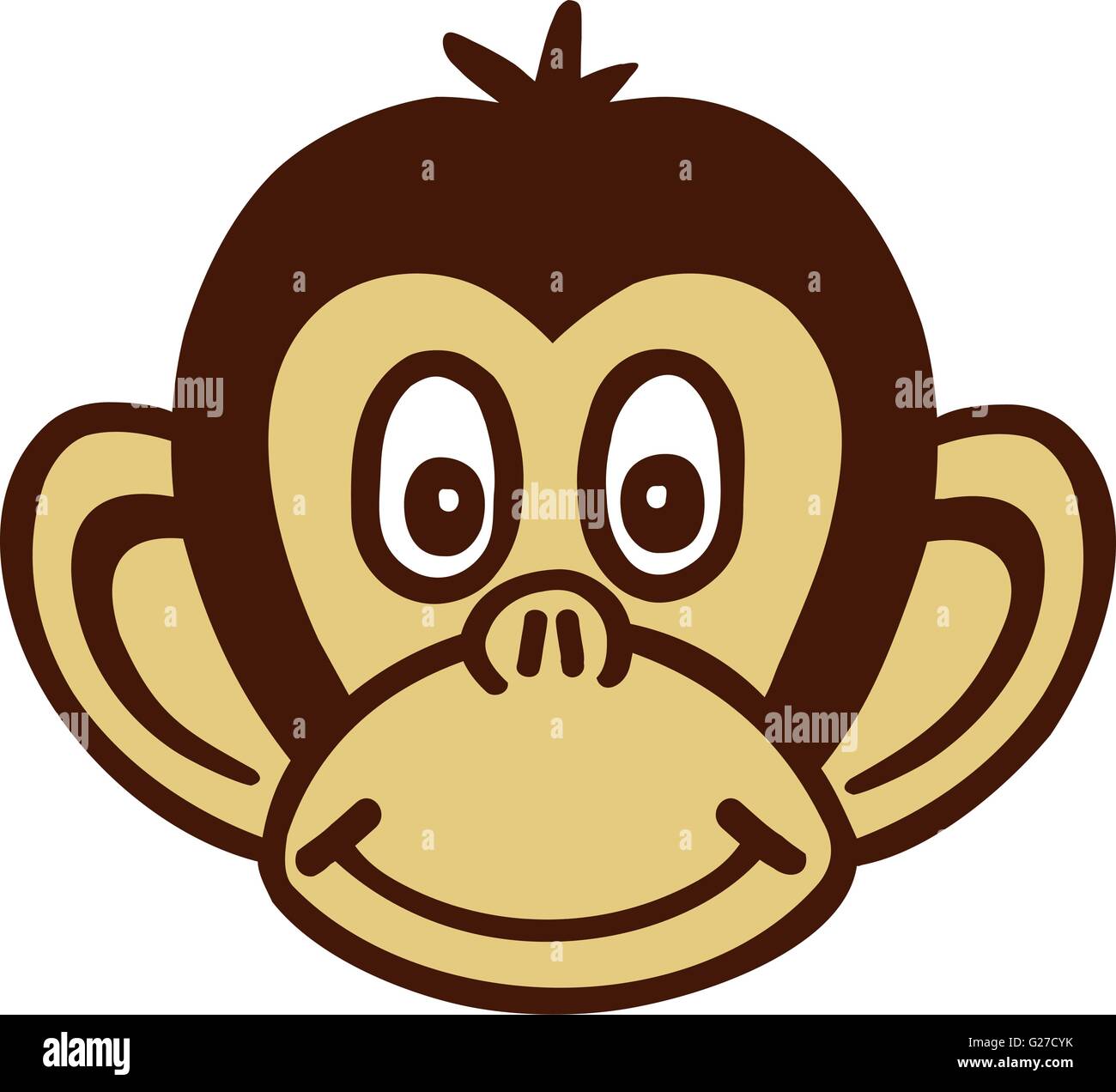 Cute monkey head cartoon Stock Vector Image & Art - Alamy