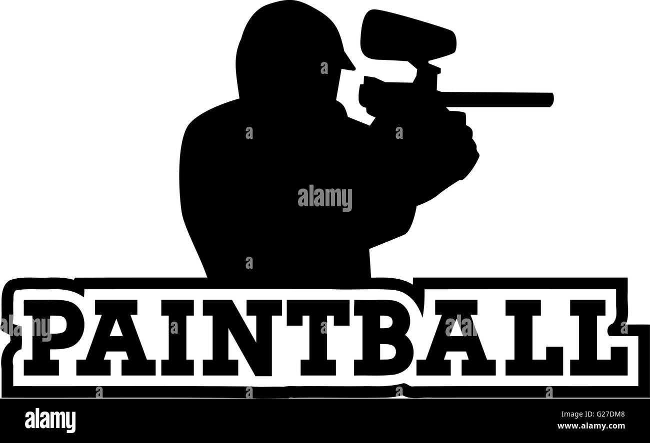 Paintball player with word Stock Vector Image & Art Alamy