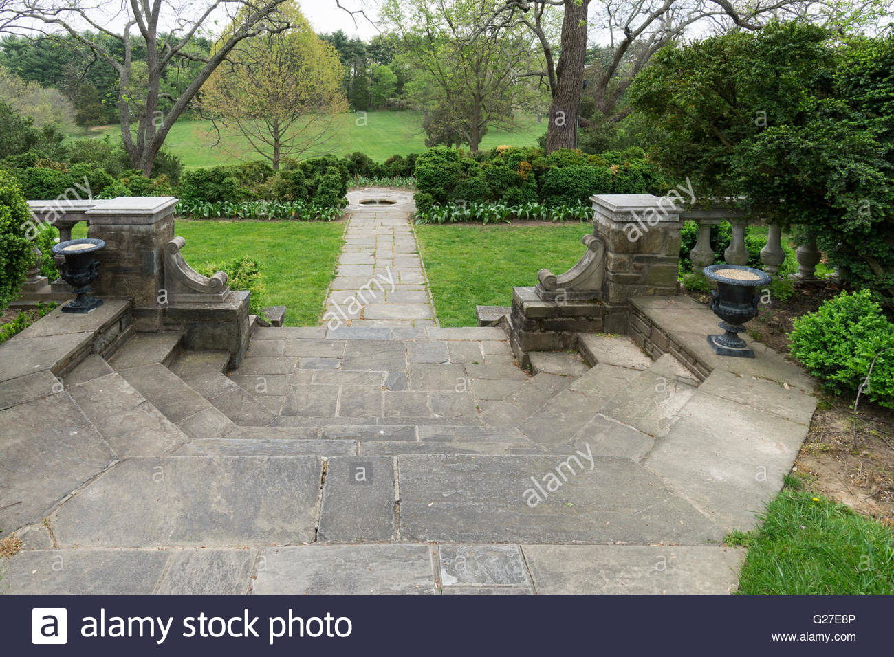 Gardens And Stone Walkways Grace The Grounds Of Glenview Mansion