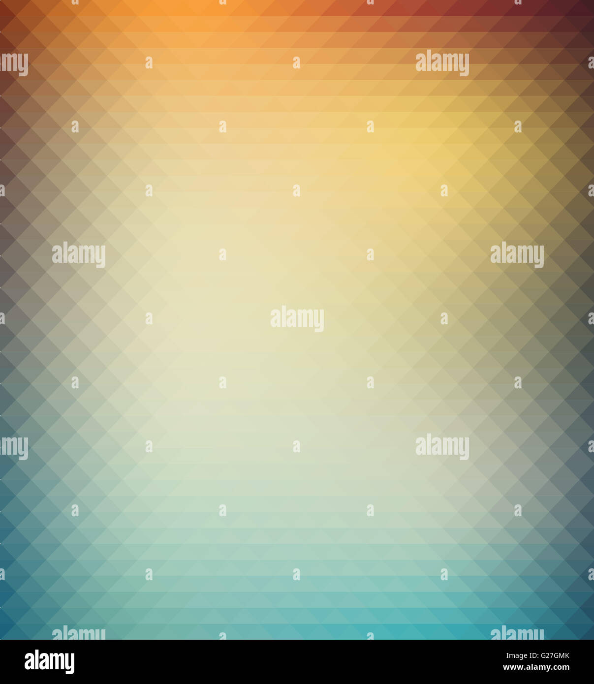 Abstract geometric background with orange, blue and yellow triangles ...
