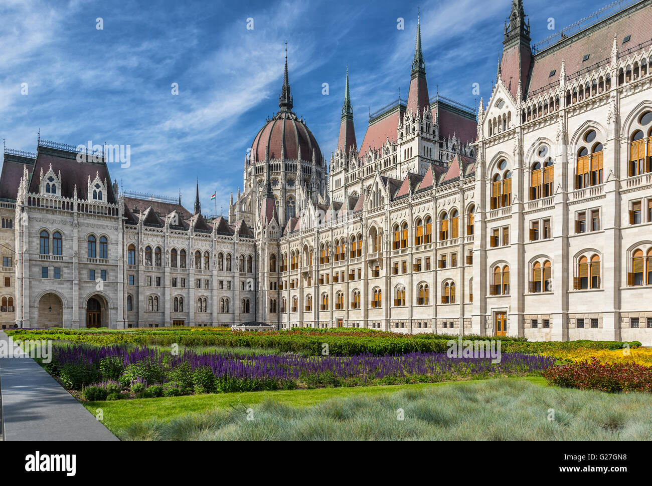 The Hungarian Parliament in BUdapest Stock Photo