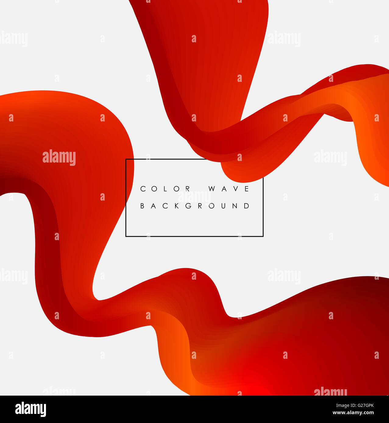 Abstract smooth color wave . Curve flow red motion illustration Stock ...
