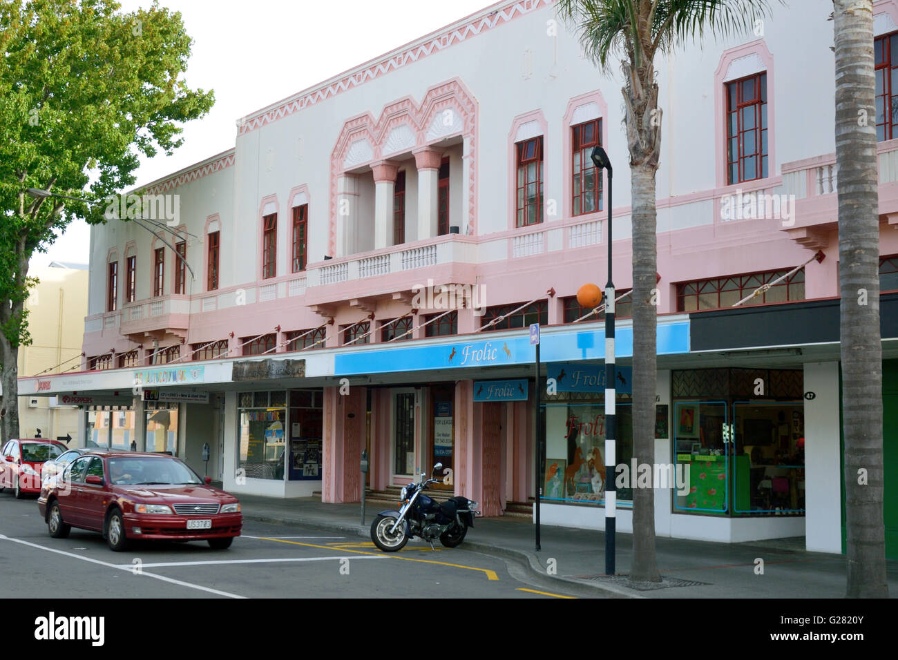 Art Deco Buildings, Napier Stock Photo