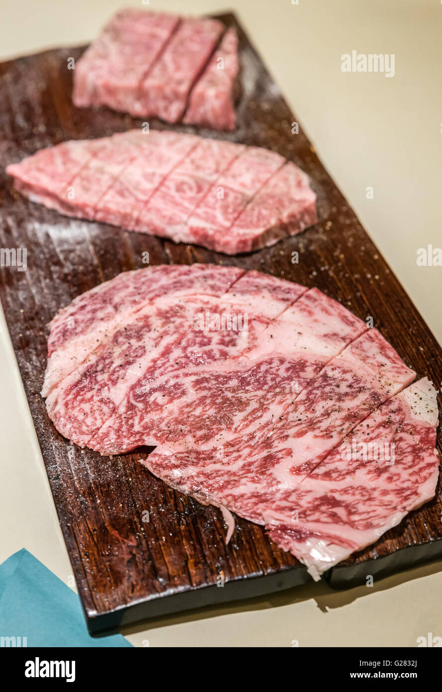 Freshness Japanese wagyu A5 Beef BBQ yakiniku Stock Photo Alamy