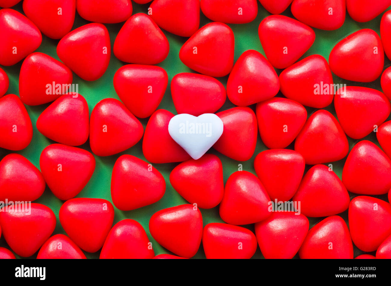 Heart shaped italian sweets, confetti Stock Photo Alamy