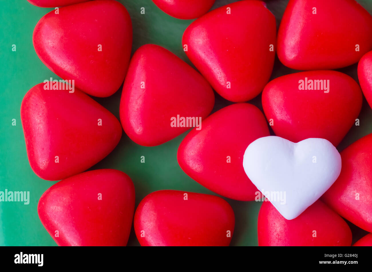 Heart shaped italian sweets, confetti Stock Photo Alamy