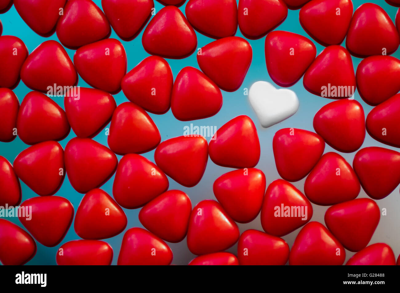 Heart shaped italian sweets, confetti Stock Photo Alamy