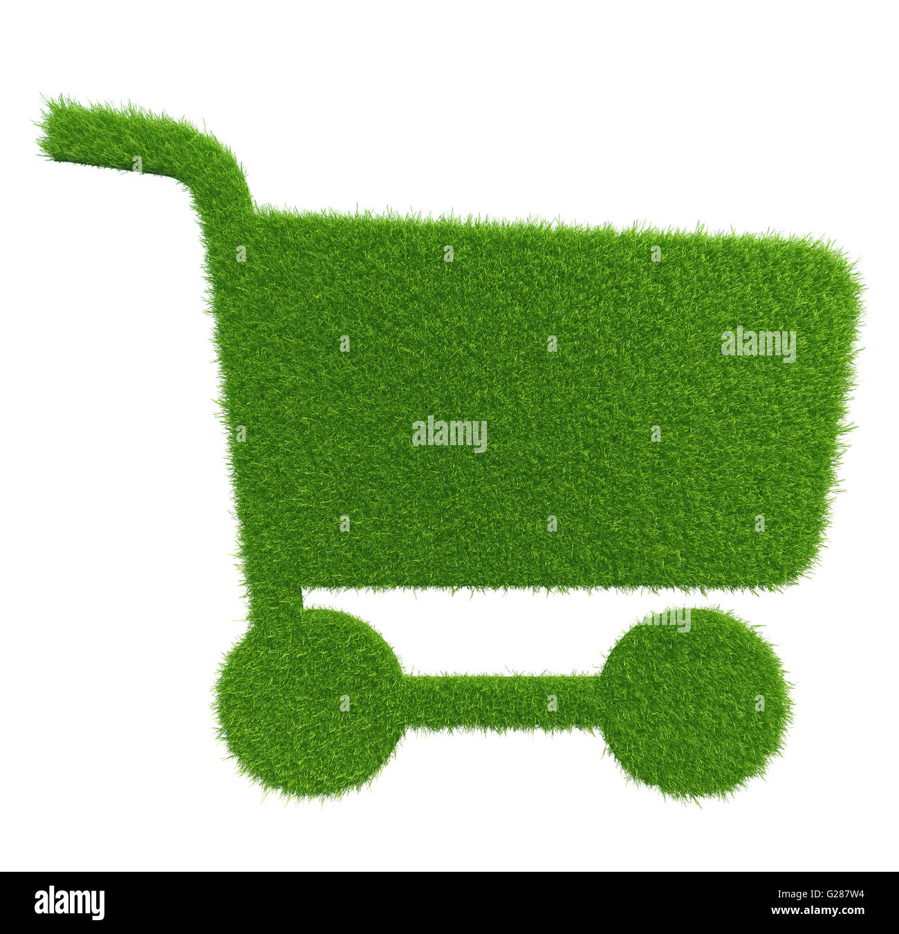 green grass shopping cart. natural background texture Stock Photo Alamy