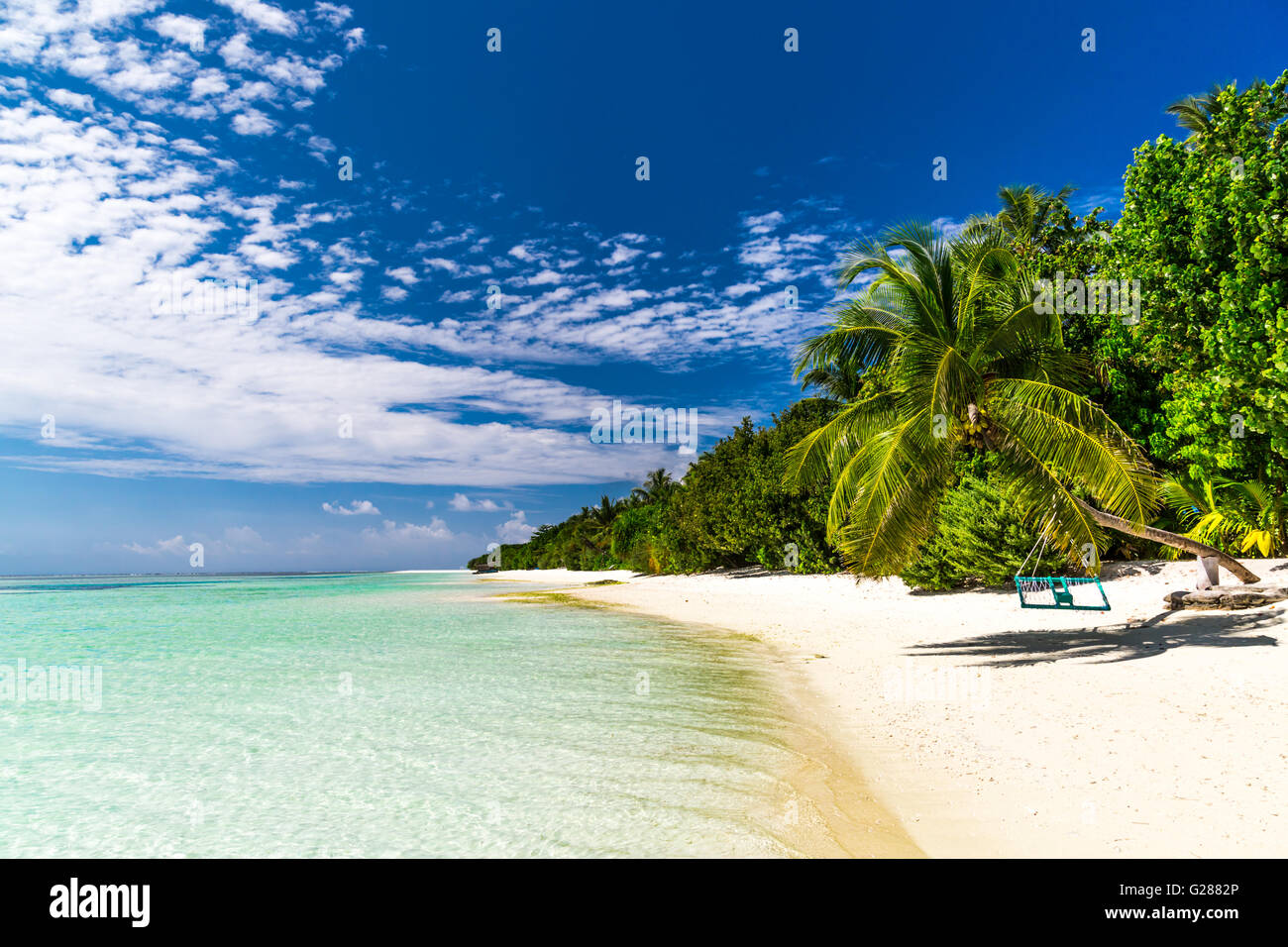 Amazing beach scenery in Maldives Stock Photo