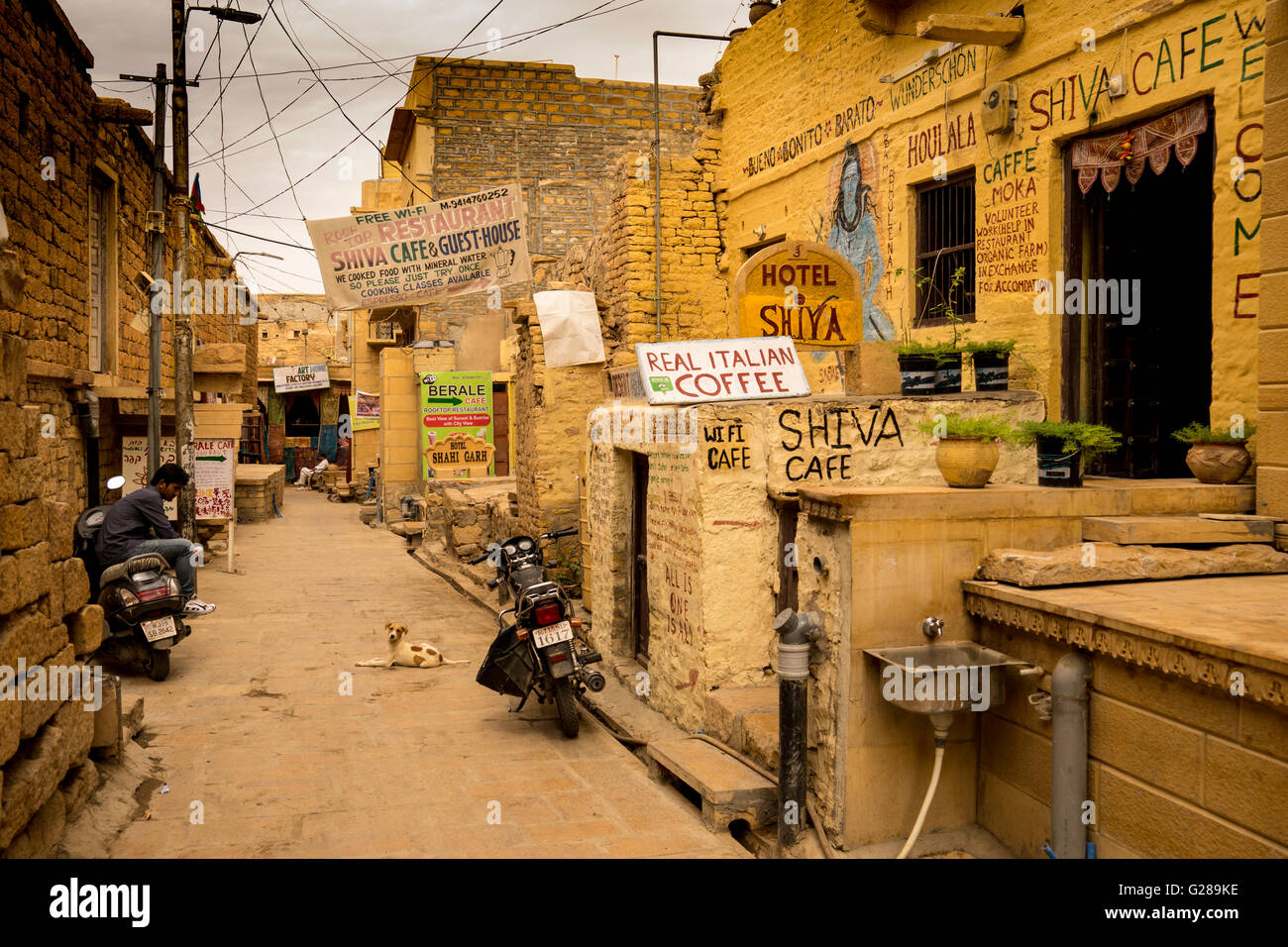 Iife in a village the indian desert. Stock Photo