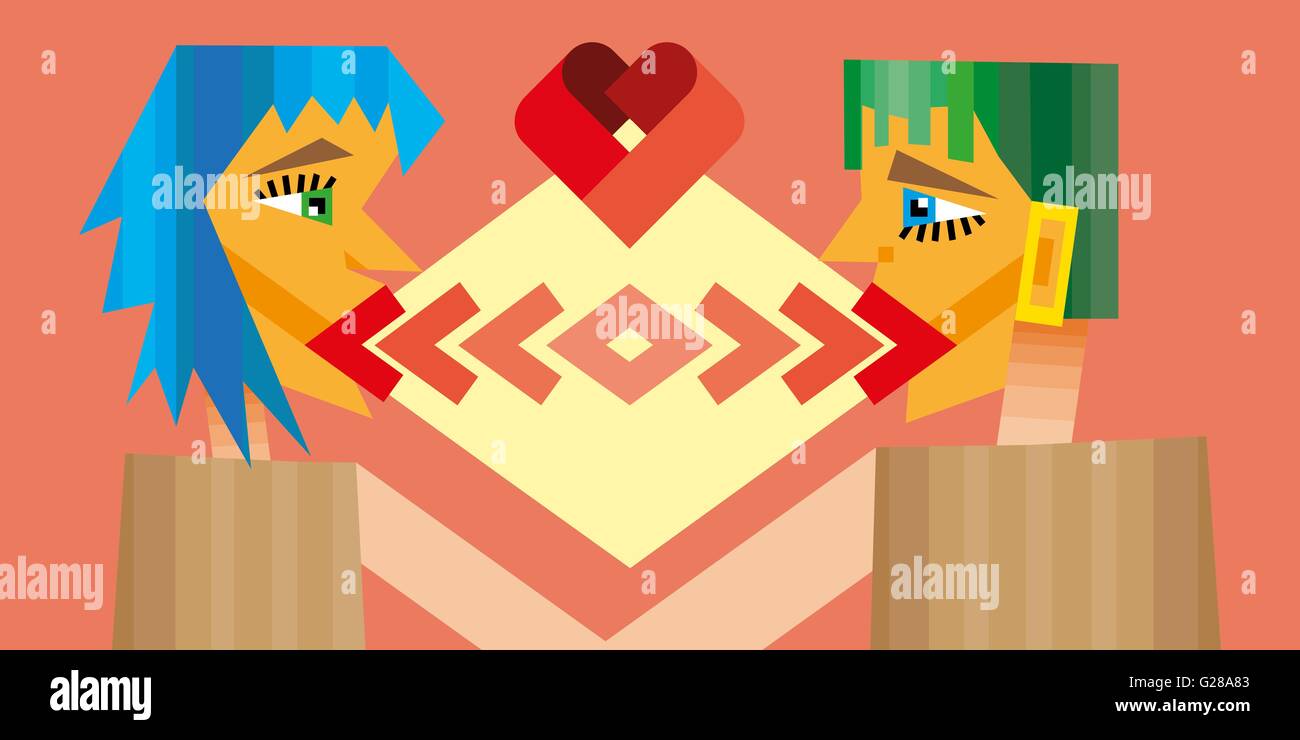 silhouette of a man and woman Stock Vector Image & Art - Alamy