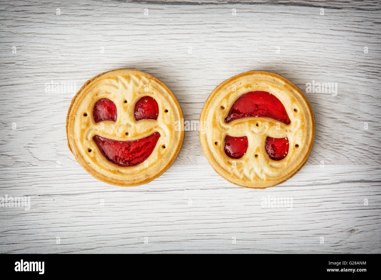 Smiley Biscuits Sweet Food High Resolution Stock Photography and Images