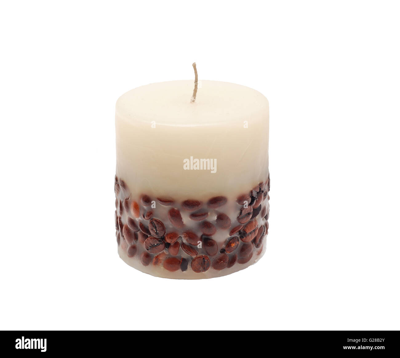 coffee scented candle Stock Photo