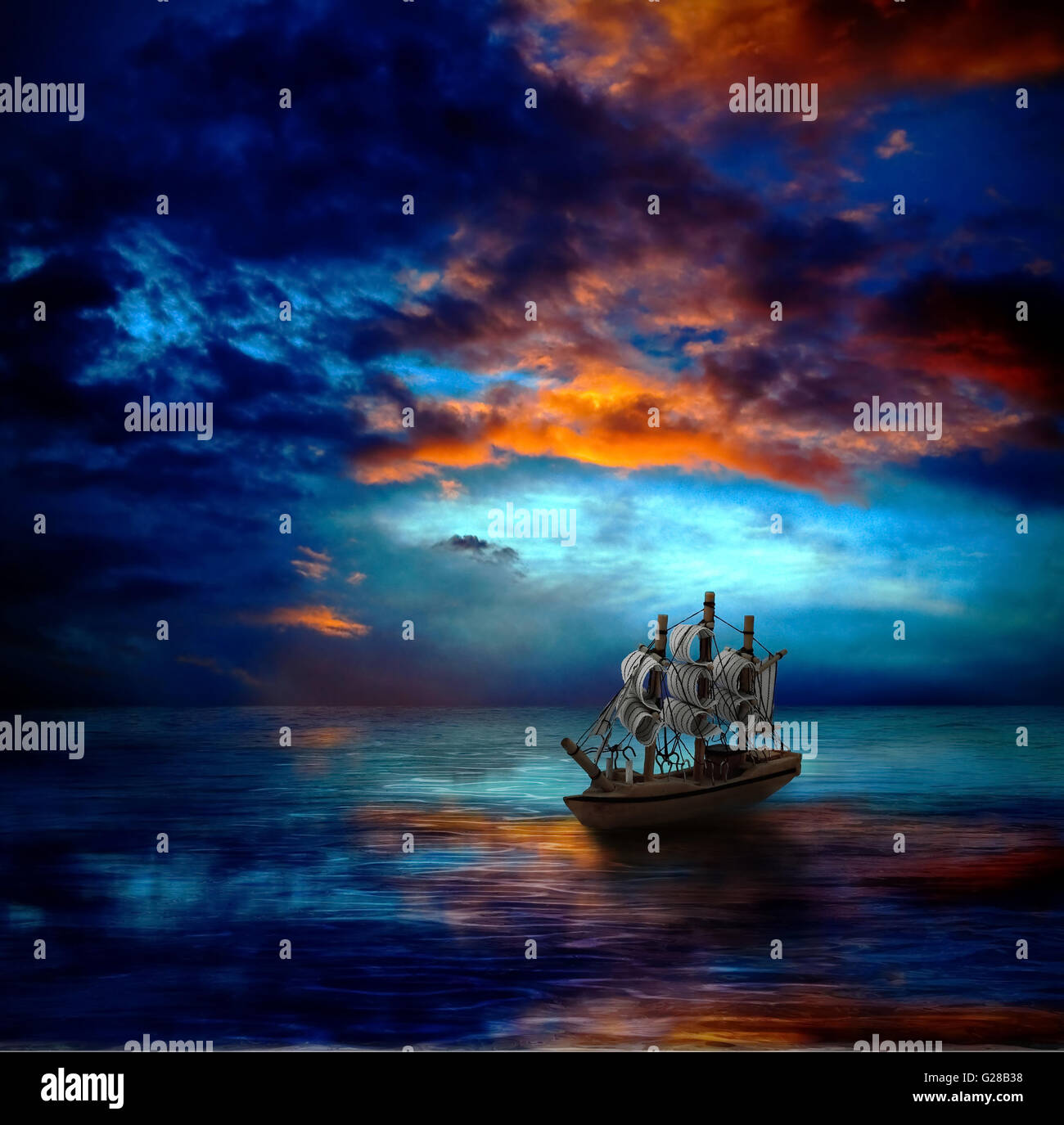 Ship stormy sea hi-res stock photography and images - Alamy