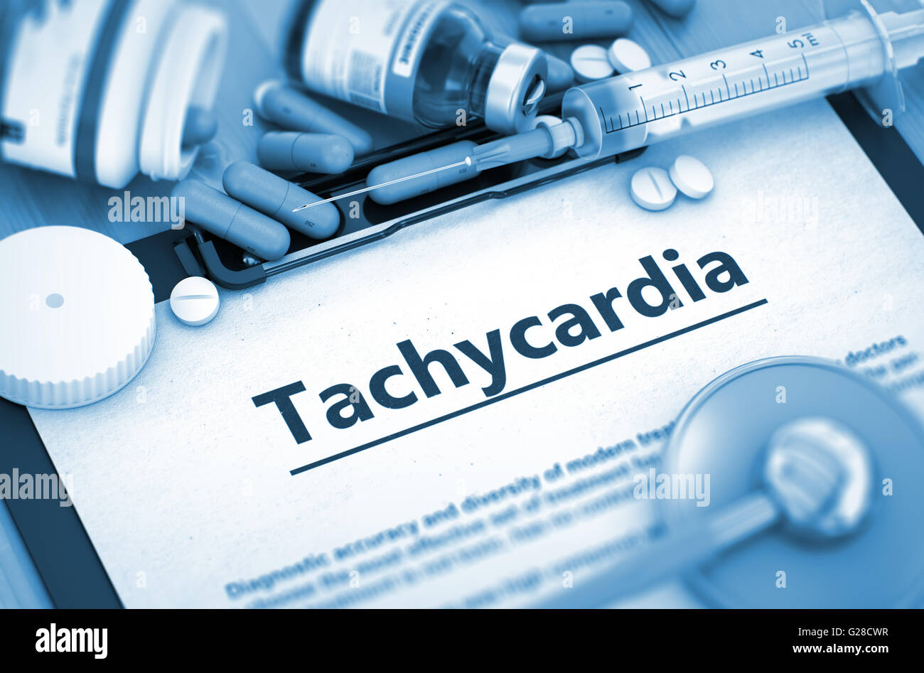 Tachycardia. Medical Concept. Stock Photo