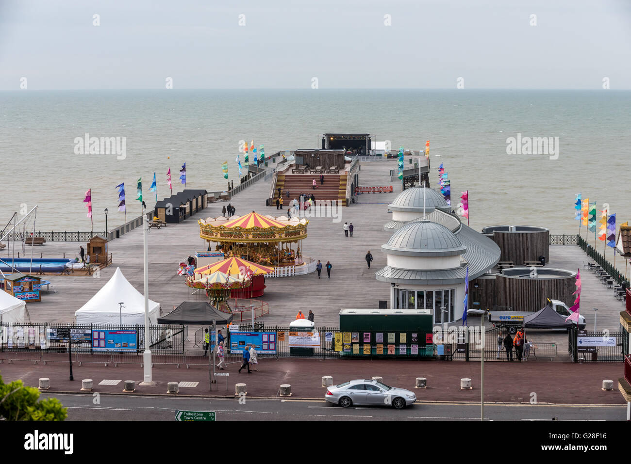 The Grand Reopening of the newly-restored Hastings Pier. Stock Photo