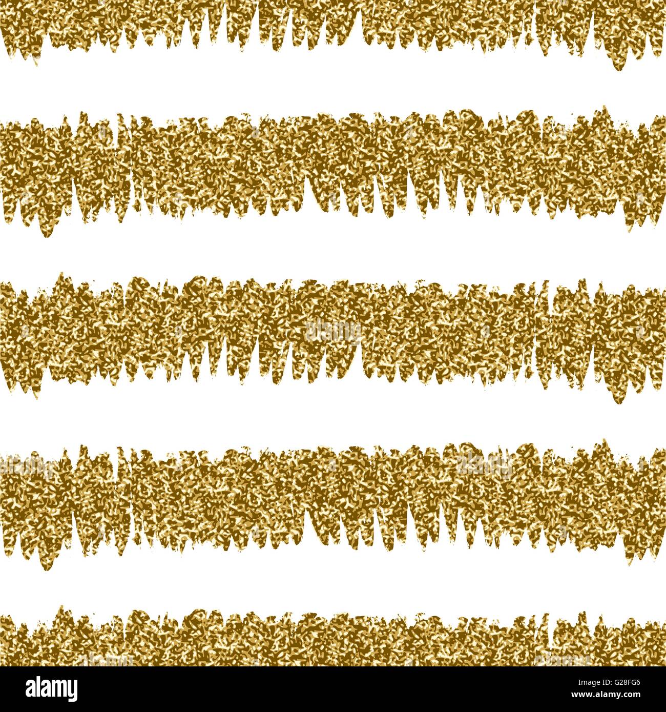 Seamless repeating pattern with hand drawn gold glitter lines on white ...
