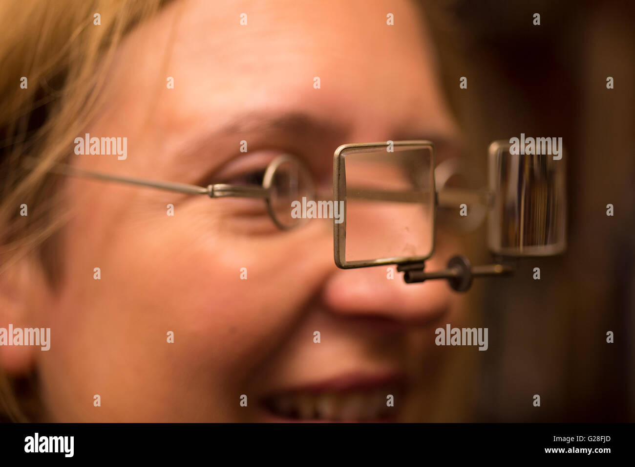 Voyager Press, London UK. 24th May 2016. Rare Surgeons Glasses, Spectacles from the 1700s to the 1940s is previewed. Stock Photo