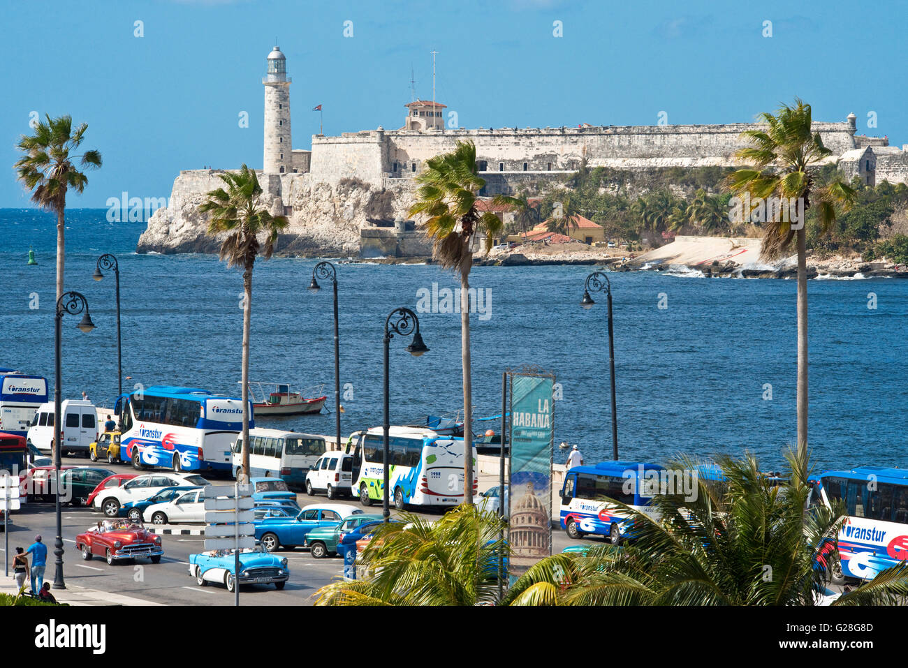 A view of Morro or El Morro Castle (fortress) outside the entrance to  Havana Bay in Cuba Stock Photo - Alamy