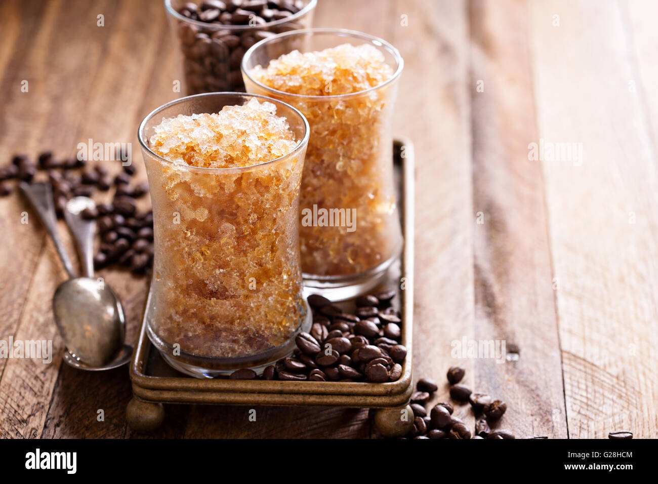 Coffee granita in small glasses Stock Photo - Alamy