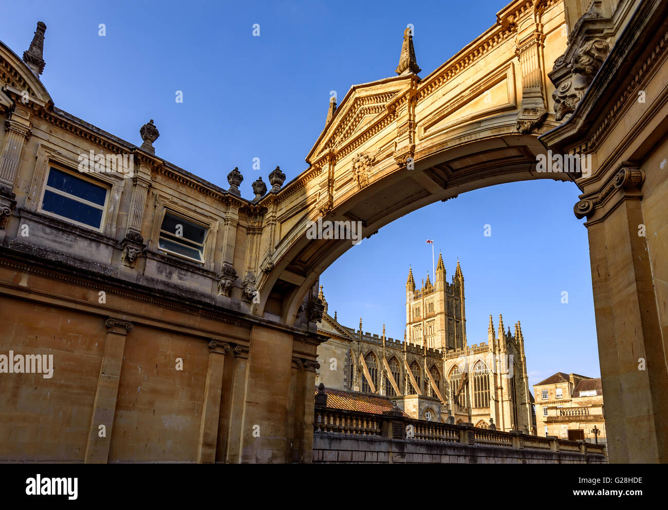 The Historical Bath Cathedral in Bath City, UK Stock Photo