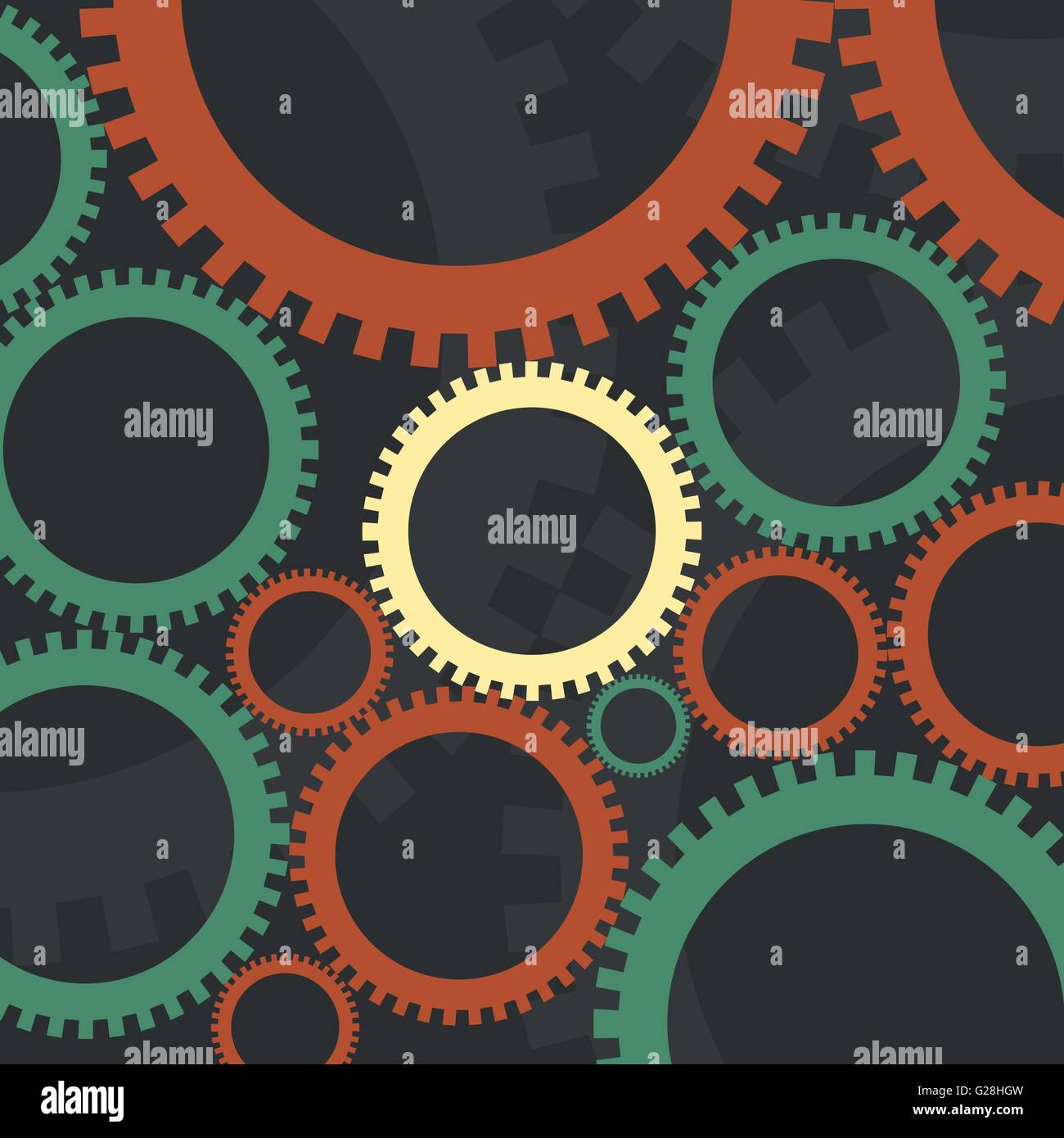 Illustration set of colored gears of different sizes Stock Vector Image ...