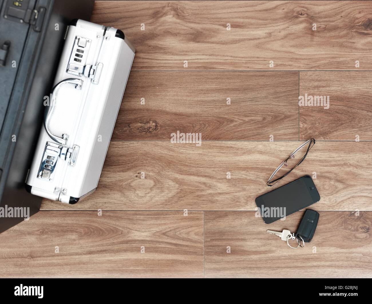 A studio photo of an old leather briefcase Stock Photo - Alamy