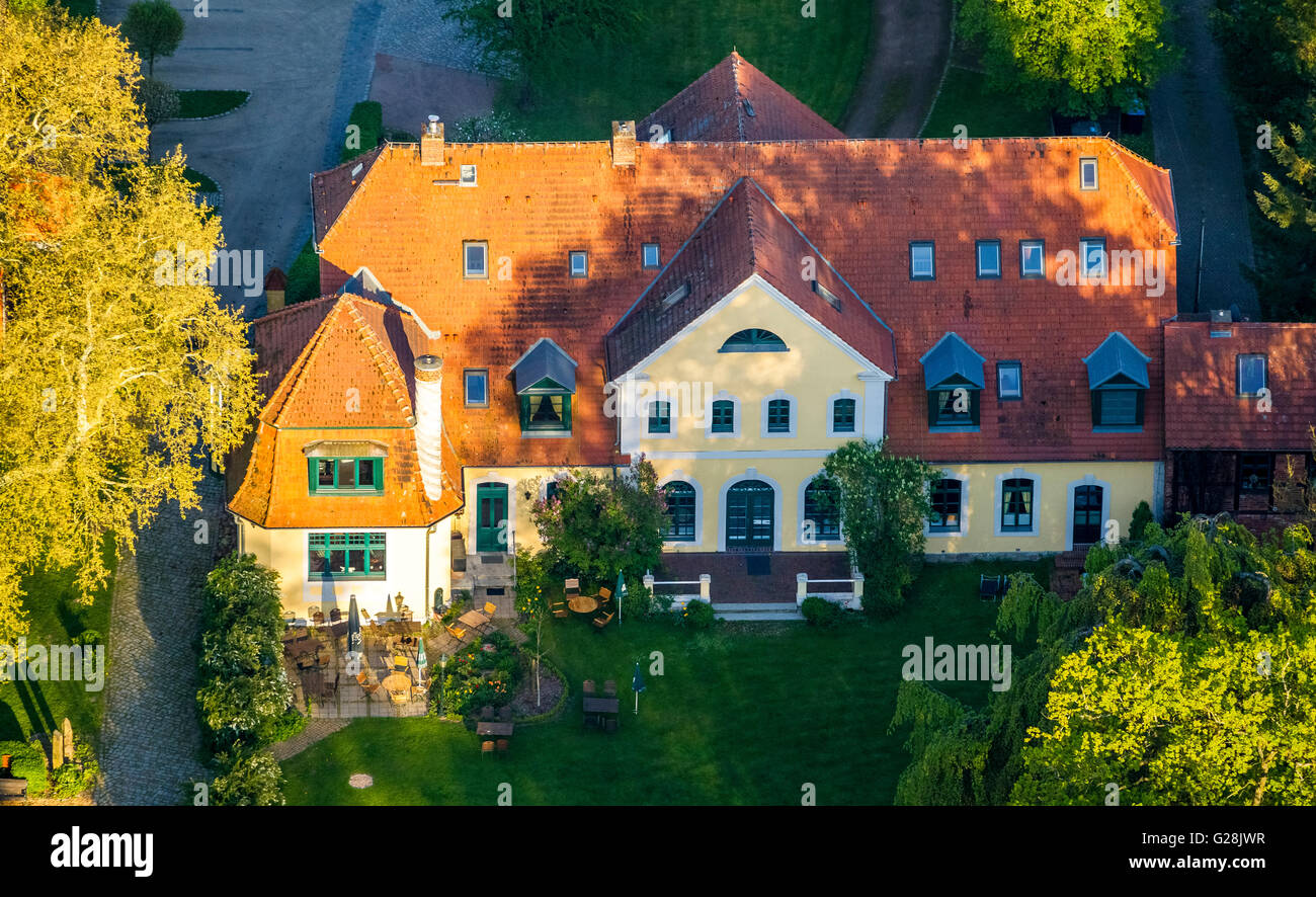 Aerial view, country inn Guthof Solzow in Vipperow, Hotal, Country ...