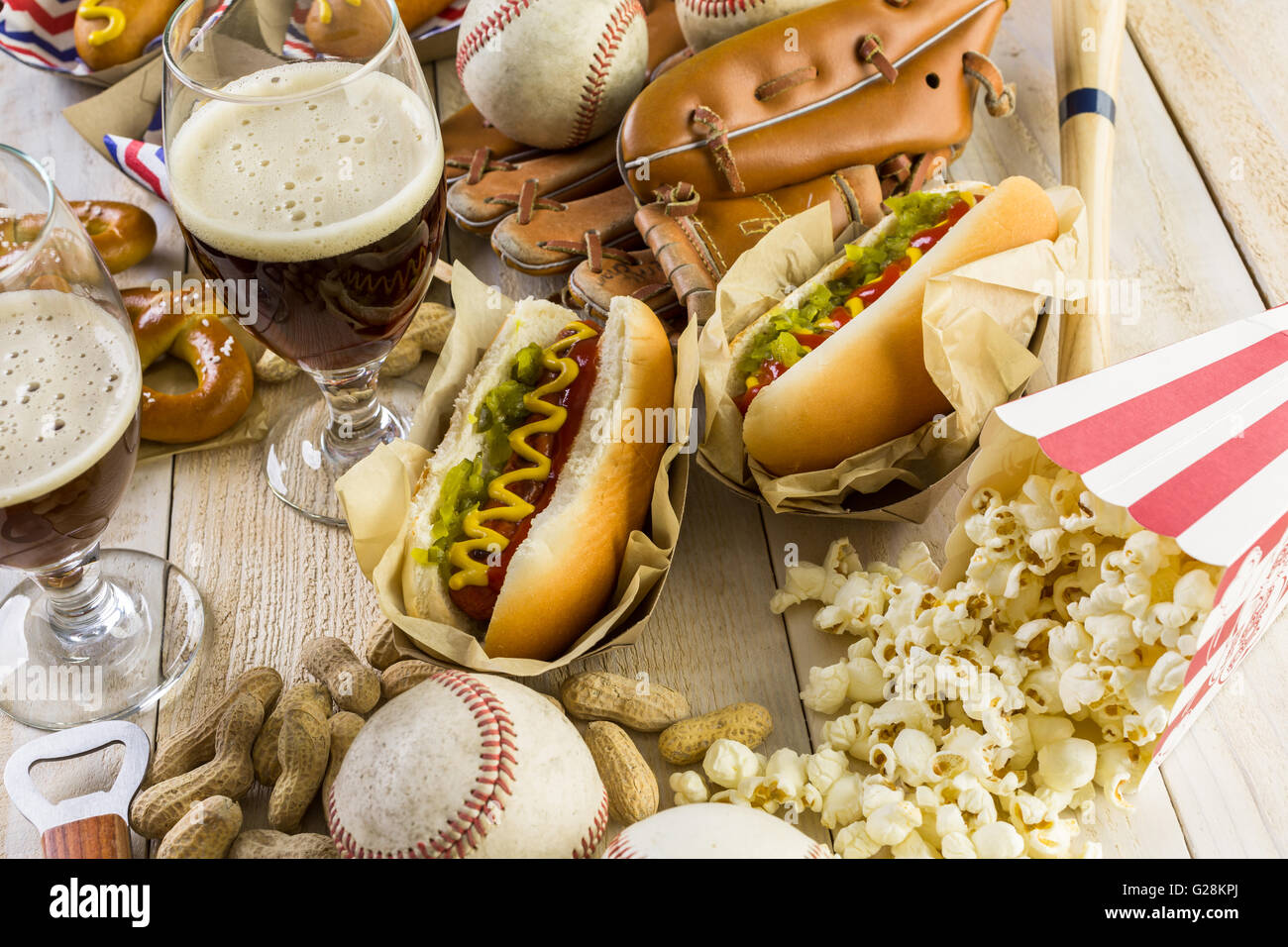 Baseball party food balls glove hi-res stock photography and images - Alamy
