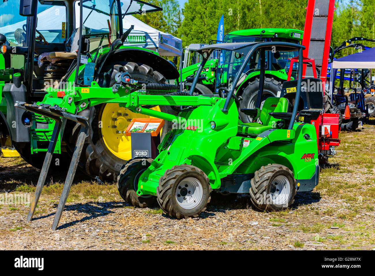 Emmaboda Sweden May 13 2016 Forest And Tractor Skog Och Traktor Emmaboda Sweden May 13 2016 Forest And Tractor Skog Och Traktor