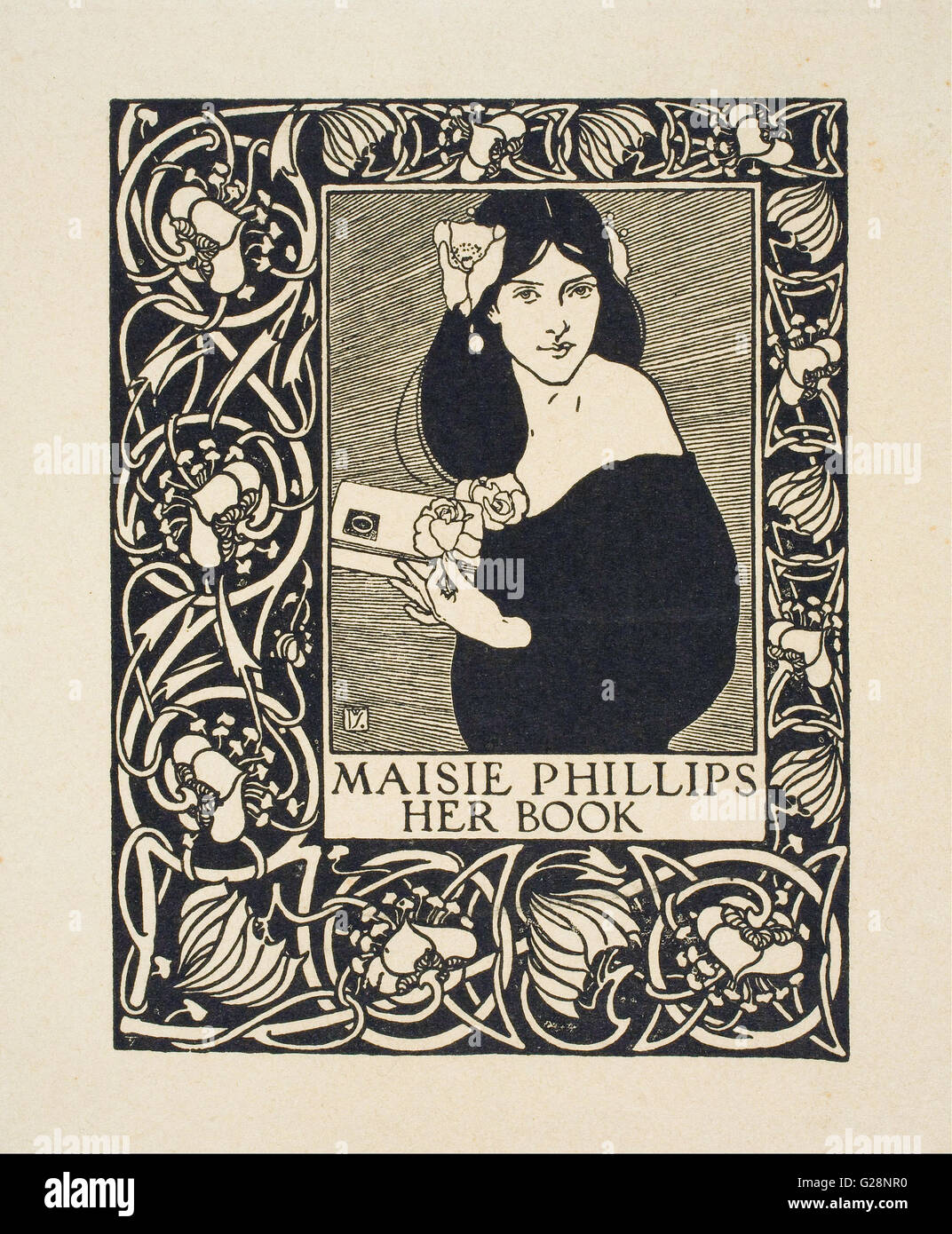 Joseph W. Simpson - Maisie Phillips. Her Book  - MNAC - Barcelona Stock Photo