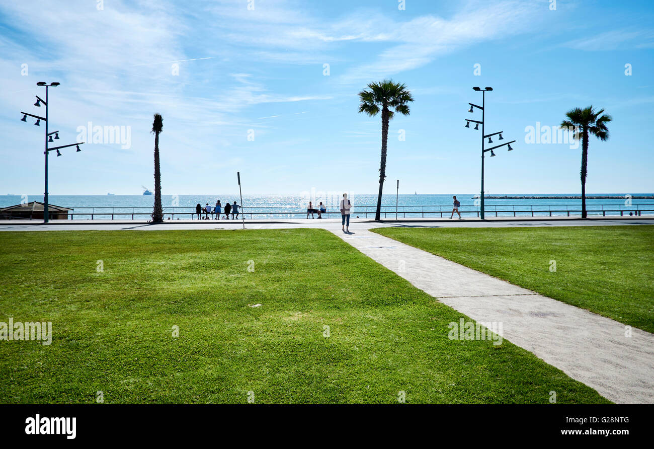 Along the beach of La Pineda, Tarragona Stock Photo Alamy