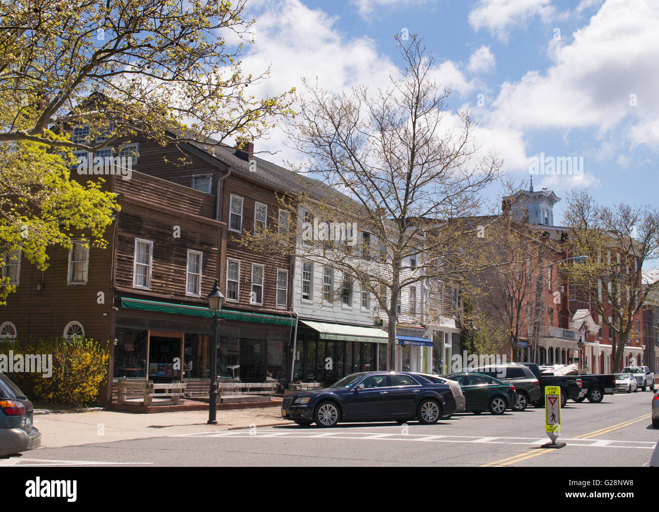 Main Street, Sag Harbor, Long Island, New York, USA Stock Photo